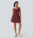 SoftlyZero™ Plush Active Dress-Longer Length-Easy Peezy Edition DD-F Cups - Zinfandel