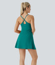 SoftlyZero™ Plush Backless Active Dress - Quetzal Green