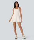 SoftlyZero™ Airy Backless Twisted Cool Touch Dance Active Dress-Easy Peezy Edition - Egret