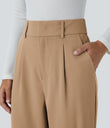 Halara Flex™ High Waisted Pocket Solid Work Tapered Pants - Cartouche