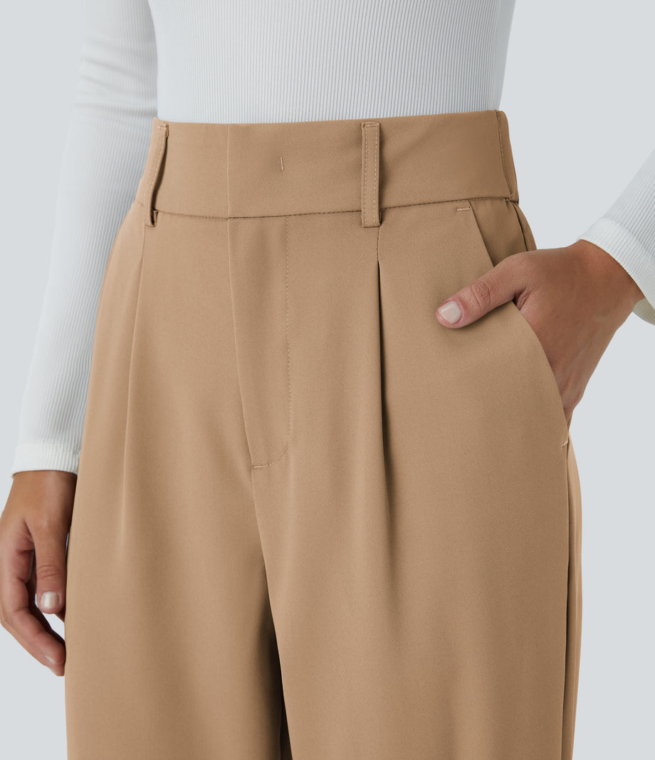 Halara Flex™ High Waisted Pocket Solid Work Tapered Pants - Cartouche