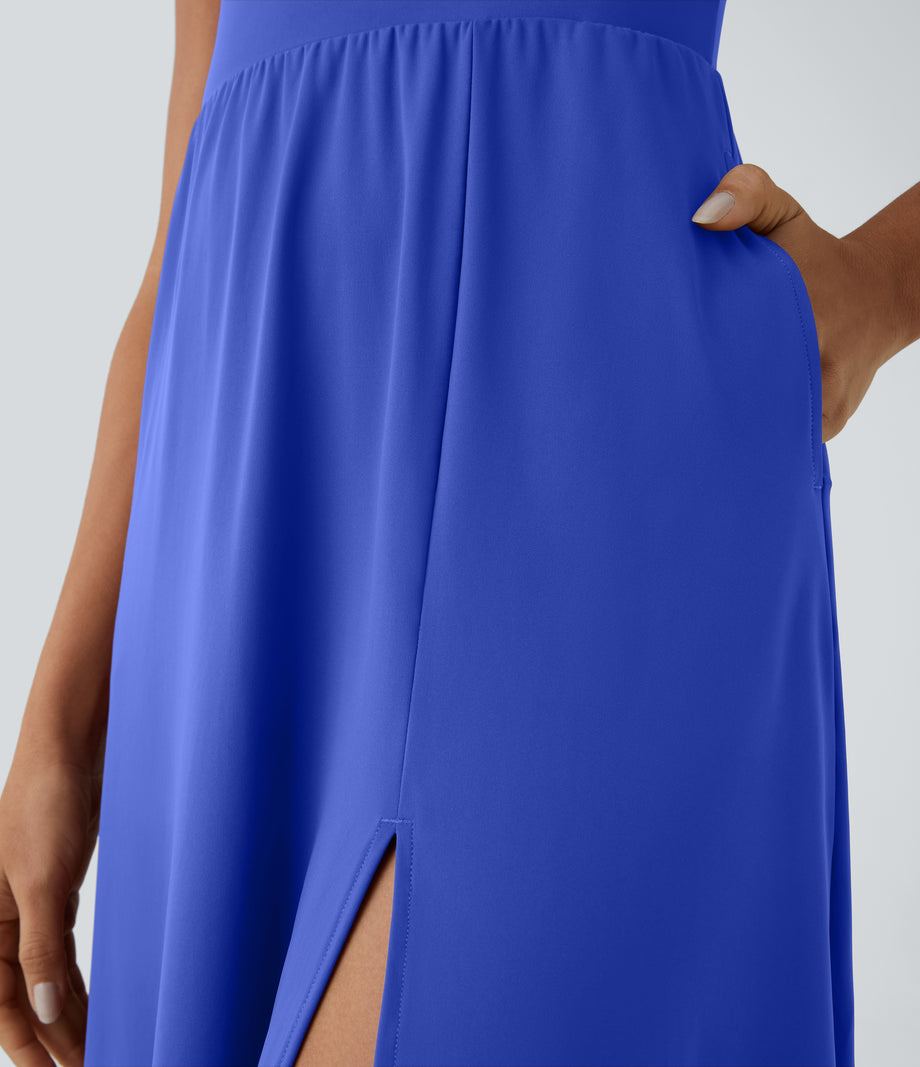 Everyday Midi Chill Dress-La Land - Aster Blue