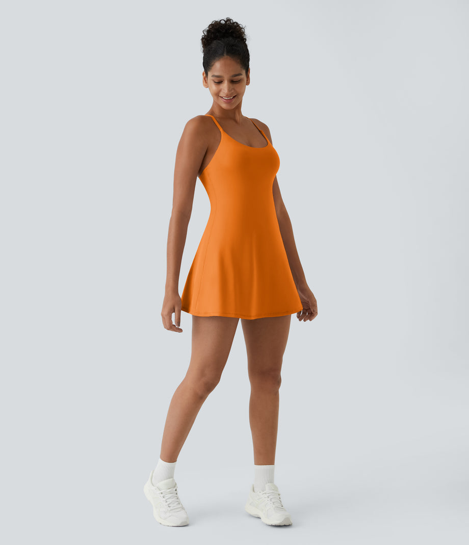 SoftlyZero™ Plush Backless Active Dress-Easy Peezy Edition - Sun Orange