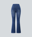 Halara Flex™ High Waisted Pockets Washed Casual Bootcut Jeans - Frost Blue Denim