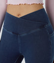 Halara Flex™ Crossover Pocket Washed Denim Work Leggings - Unitary Blue Denim