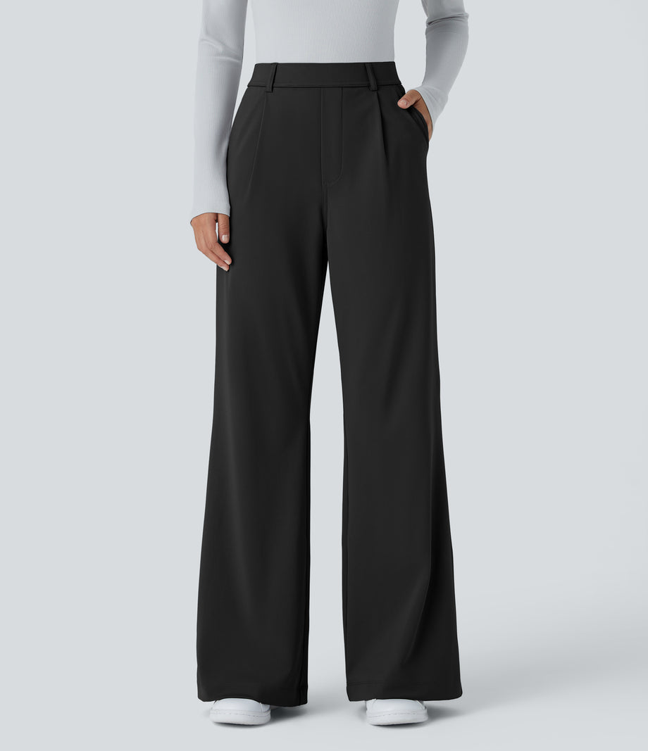 Halara Flex™ DayStretch High Waisted Pocket Work Flare Pants - Black