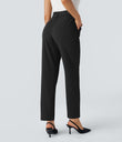 Halara Flex™ High Waisted Pocket Solid Work Tapered Pants - Black