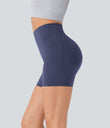 Halara UltraSculpt™ High Waisted Scrunch Butt Lifting Tummy Control Pocket Shaping Workout Biker Shorts 5'' - Mood Indigo