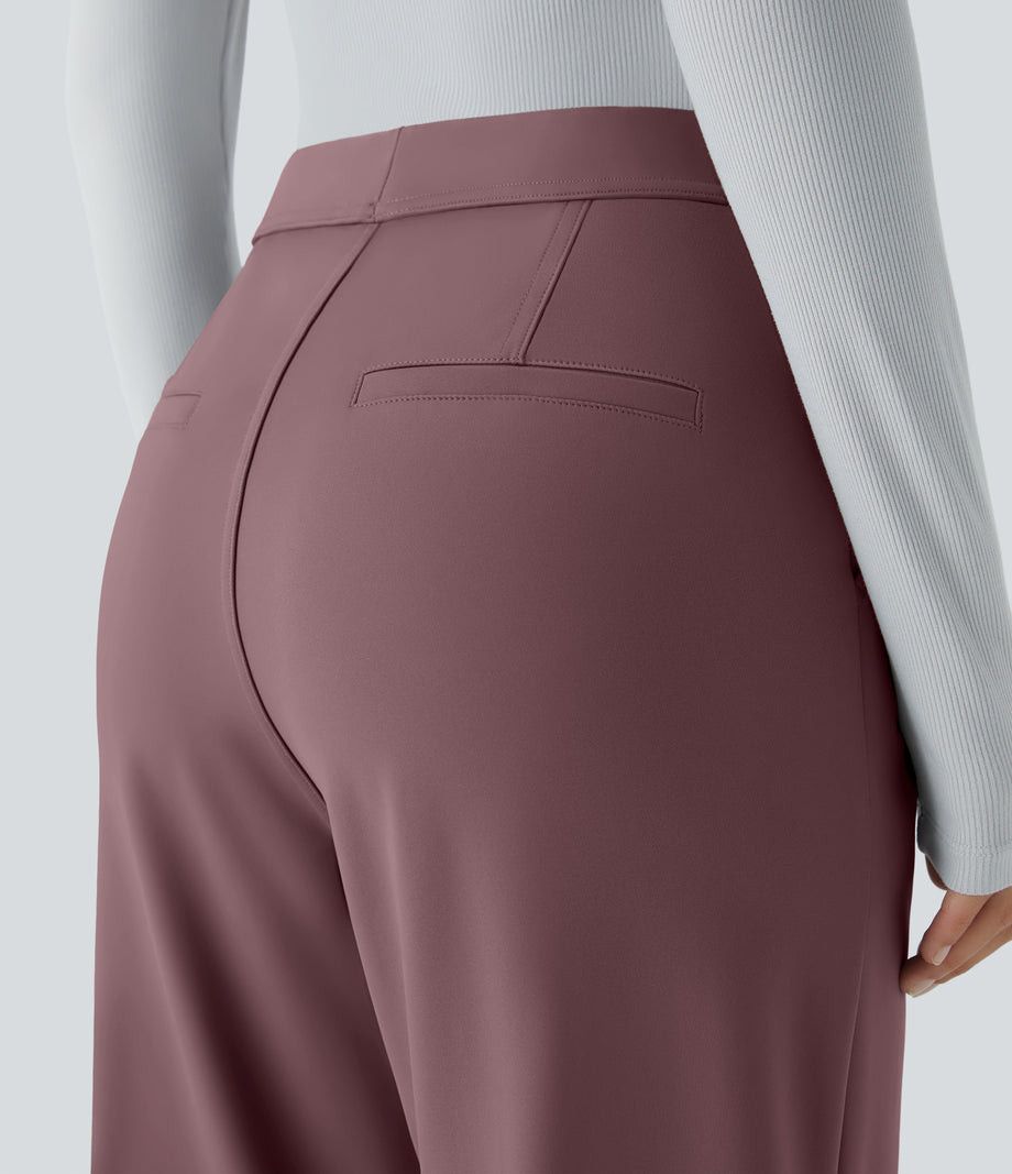 Halara Flex™ DayStretch High Waisted Pocket Work Flare Pants - Purple Sandalwood