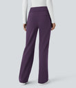 Halara Flex™ DayStretch Mid Rise Side Zipper Pocket Work Flare Pants - Blackberry Cordial