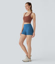 Halara UltraSculpt™ High Waisted Tummy Control Pocket Shaping Training Biker Shorts 3'' - Vallarta Blue