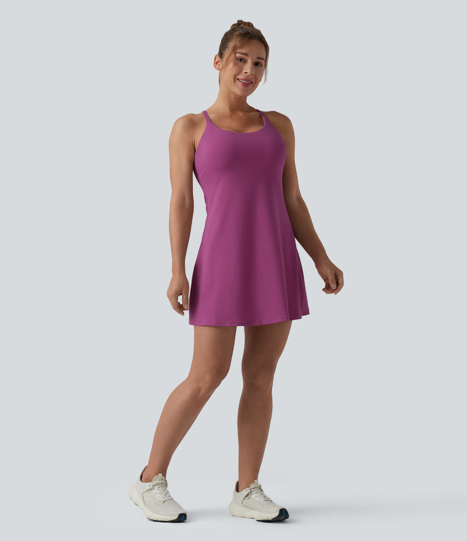 Softlyzero™ Plush Backless Active Dress-Easy Peezy Edition DD-F - Ume Purple