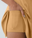 SoftlyZero™ Airy Backless Twisted Flare Low Support Dance Active Dress-Longer Length-Easy Peezy Edition A-D Cups - Sunburst