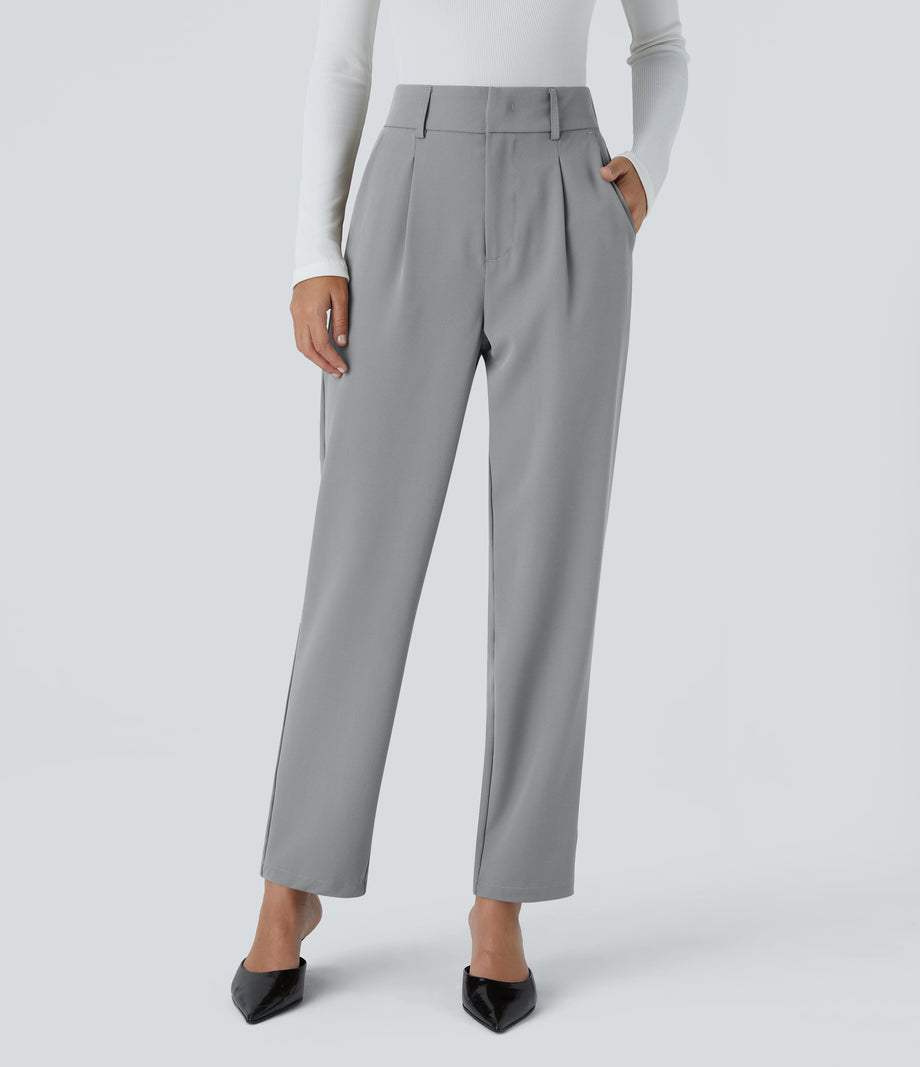 Halara Flex™ High Waisted Pocket Solid Work Tapered Pants - Quarry