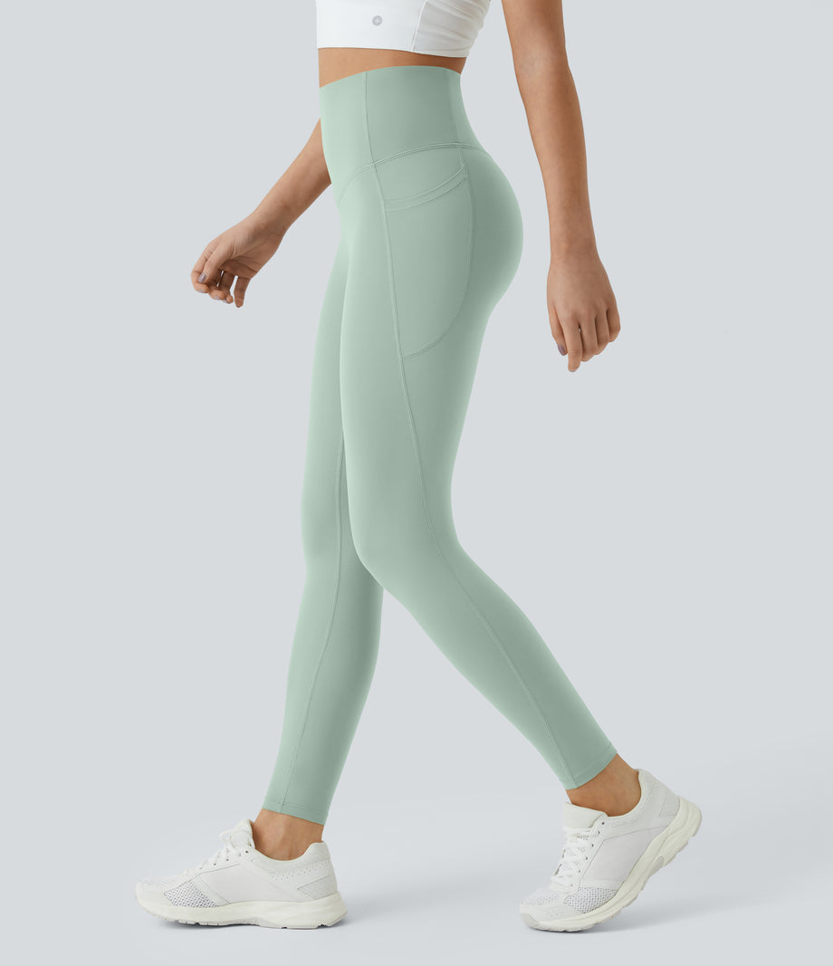 Halara UltraSculpt™ High Waisted Tummy Control Pocket Shaping Training Leggings - Iceberg Green