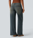 Mottled Dark Blue Denim
