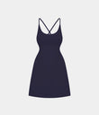 SoftlyZero™ Plush 2-in-1 Pocket Mini Active Dress DD-F Cups - Peacoat