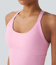 SoftlyZero™ Plush Cut Out Yoga Tank Top A-D Cups - Nosegay
