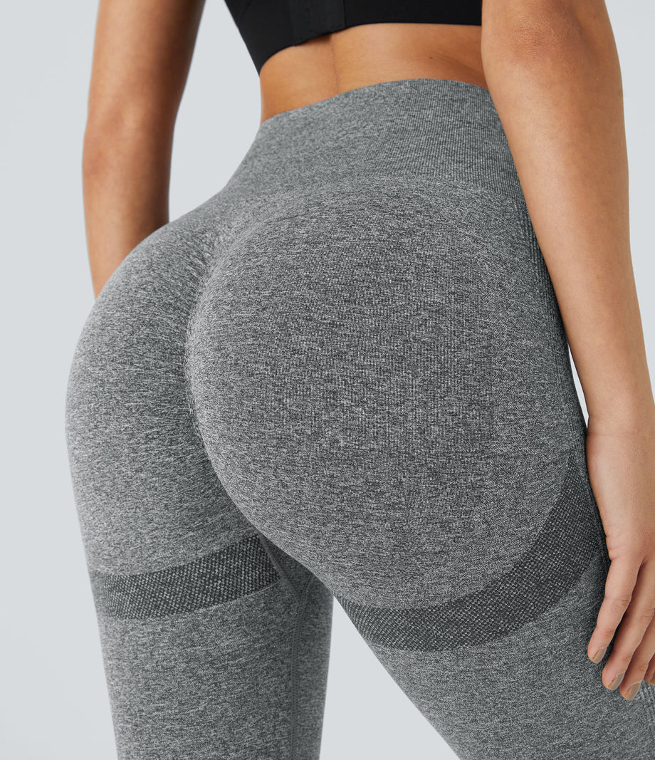 OneForm Seamless Flow High Waisted Booty Scrunch Leggings - Ash Grey