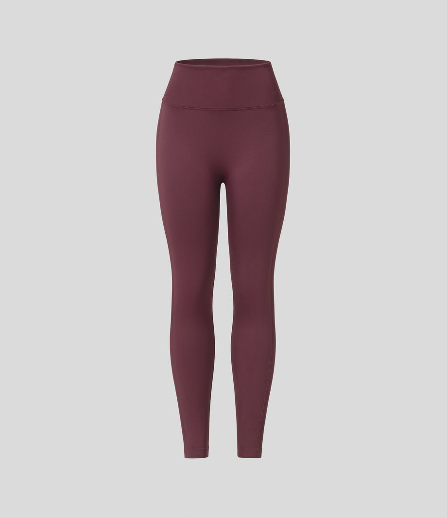 OneForm Seamless Flow High Waisted Booty Scrunch Leggings - Red Mahogany