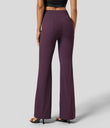 Halara Flex™ High Waisted Back Side Pocket Slight Flare Work Pants - Night's Purple