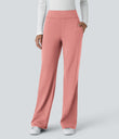 Halara Flex™ DayStretch Mid Rise Side Zipper Pocket Work Flare Pants - Candy Pink