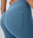 DayStretch High Waisted Pocket Flare Yoga Leggings - Light Azure