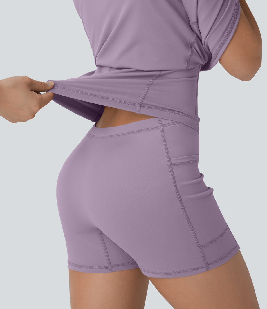 SoftlyZero™ Plush Molded Cups Low Support Dance Active Dress-Easy Peezy Edition A-D Cups - Tulip Purple