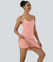 SoftlyZero™ Airy Cut Out 2-in-1 Pocket Cool Touch Longer Active Dress-UPF50+ - Peach Melba