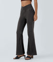 Halara Flex™ High Waisted Crossover Pocket Washed Casual Jeans - Hemp Rope Black Denim