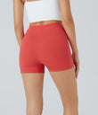 SoftlyZero™ Airy High Waisted Pocket Plain Cool Touch Yoga Shorts 3.5"-UPF50+ - Poinsettia