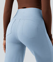 DayStretch High Waisted Tummy Control Wide Leg Baggy Yoga Pants with Pockets - Omphalodes