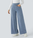 Halara Flex™ High Waisted Pockets Wide Leg Loose Work Jeans - Ice Crevice Denim
