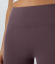 DayStretch High Waisted Pocket Flare Yoga Leggings - Dusky Evening purple