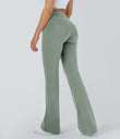 DayStretch High Waisted Pocket Flare Yoga Leggings - Iceberg Green
