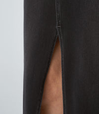 Halara Flex™ High Waisted Pockets Bodycon Washed Denim Casual Midi Skirt - Carbon Paint Denim