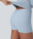 SoftlyZero™ Airy U Neck 2-in-1 Pocket Mini Cool Touch Dance Active Dress-Easy Peezy - Baby Blue