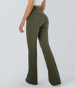 DayStretch High Waisted Pocket Flare Yoga Leggings - Forest Night