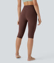 Halara UltraSculpt™ High Waisted Tummy Control Pedal Pusher Yoga Leggings with Pockets - Bitter Chocolate