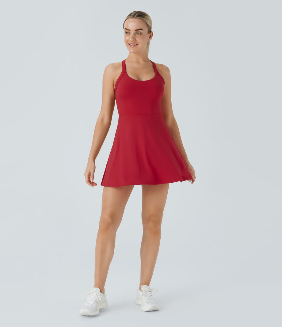 Backless Twisted Active Dress - Salsa