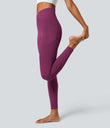 SoftlyZero™ Crossover Pocket Plain Leggings-UPF50+ - Ume Purple