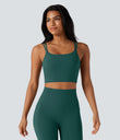 Halara UltraSculpt™ Double Straps Twisted Backless Cropped Yoga Tank Top - June Bug