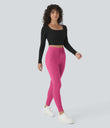 SoftlyZero™ Plush High Waisted Drawstring Pocket Plain Full Length Joggers - Fuchsia Purple