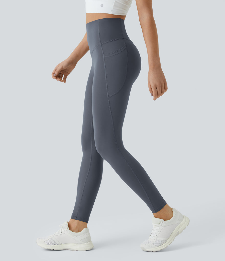 Halara UltraSculpt™ High Waisted Tummy Control Pocket Shaping Training Leggings - Silent Blue