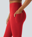 Halara UltraSculpt™ High Waisted Tummy Control Pocket Shaping Yoga Bootcut Leggings - Aura Orange