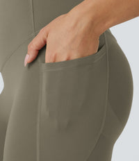 Halara UltraSculpt™ High Waisted Butt Lifting Tummy Control Pocket Shaping Workout Leggings - Grass Grey Green