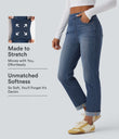 Halara Flex™ High Waisted Rolled Hem Casual Slim Jeans with Pockets - Estate Blue Denim