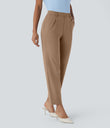 Halara Flex™ DayStretch High Waisted Pocket Ankle Length Tapered Work Pants - Burro