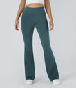 DayStretch High Waisted Pocket Flare Yoga Leggings - Misty Cyan Blue