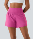 SoftlyZero™ Airy Super High Waisted 2-in-1  Cool Touch Yoga Shorts 5'' with Pockets-Longer Length - Fuchsia Fedora